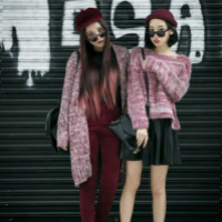 闺蜜头像黑白一左一右高冷范