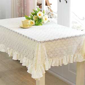 浪漫梅丽莎蕾丝花边象牙色桌布