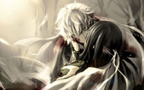 动漫情侣接吻桌面背景图片