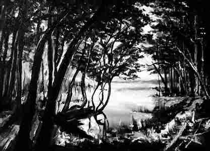 田迎人黑白油画我们吻过的地方