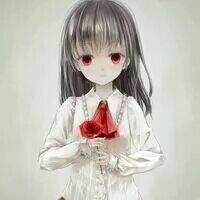 卖萌女生的卡通头像回头望