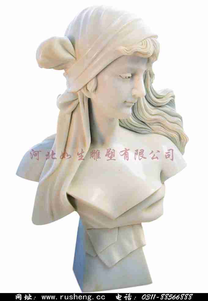唯美汉白玉唯美汉白玉美女胸像