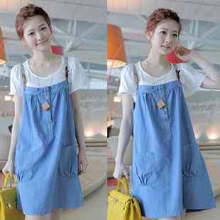 女装吊带裙小清新宽松牛仔