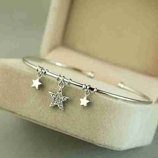 镀k金开口手镯女小清新