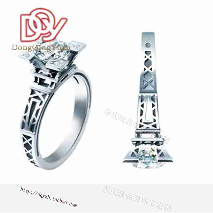 do巴黎埃菲尔铁塔和钻戒=浪漫