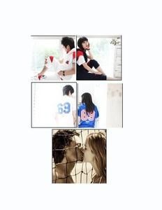 一左一右情侣接吻头像