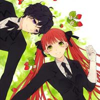 动漫头像左一右接吻