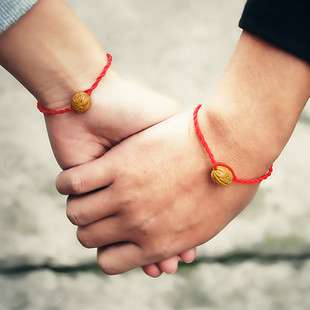 千足金红绳手链宝宝手链