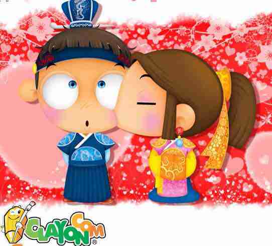 可爱情侣插画温馨甜蜜