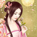 萌系卡通头像女生古典美女