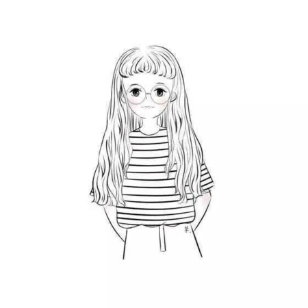 可爱动漫情侣头像白色底色