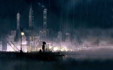 求一伤感动漫背影图