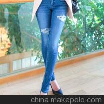 babie小清新百搭显瘦破洞