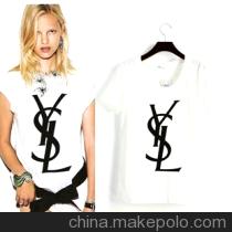 字母简约欧美风烫绒字母印花短袖t恤植绒