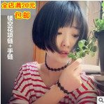 黑色镂空雏菊软妹铃铛纹身蕾丝短项链项圈手链女x