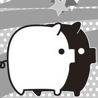 黑白猪情侣头像微信头像女生背影伤感