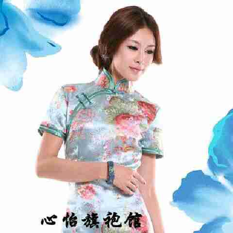 绸缎旗袍缎袄美女