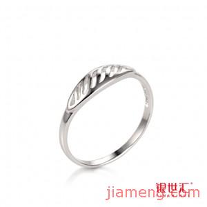 纯银光珠红绳戒指