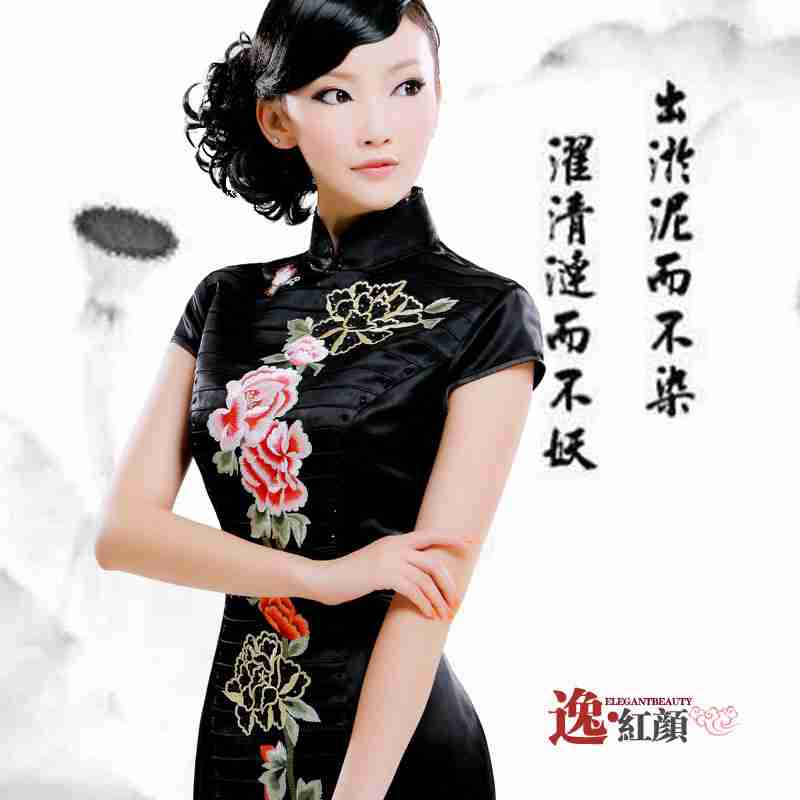 手工串珠片女士旗袍包新娘