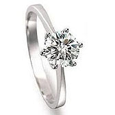 浪漫丽人纯银情侣戒指