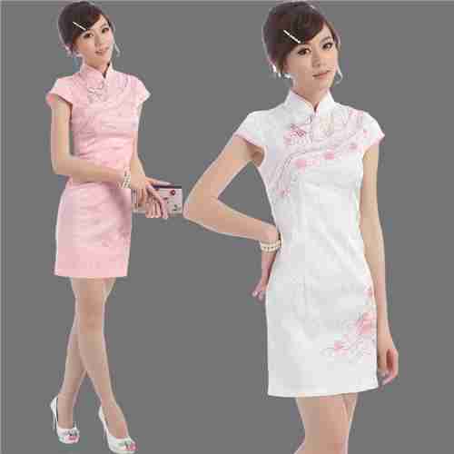 改良短连衣旗袍礼服