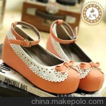 多图甜美内增高坡跟女单鞋