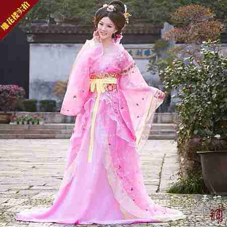 素描雕花楼实拍唐装汉服粉色女古装公主仙女多色