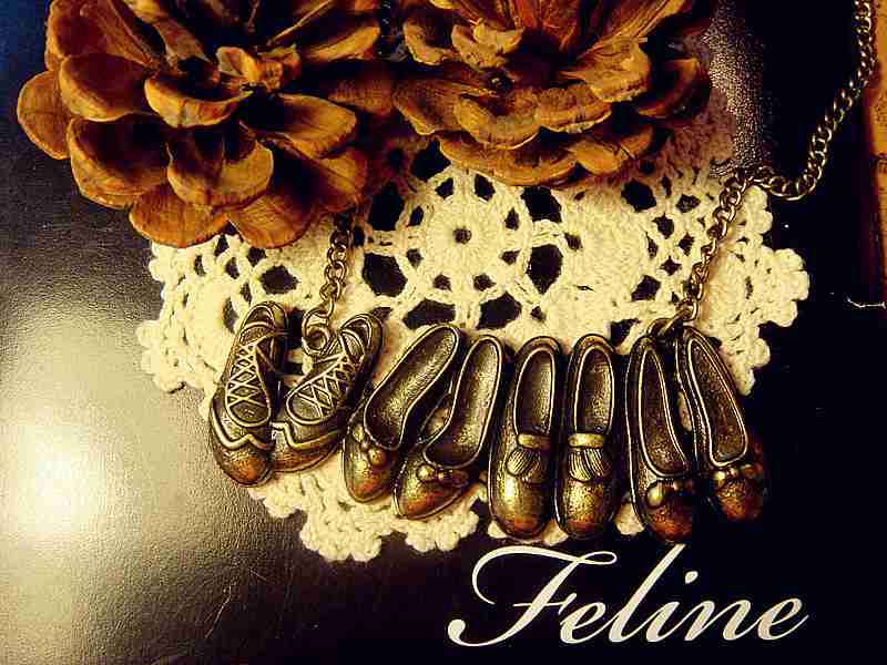 图欧美复古情侣皮鞋质感项链