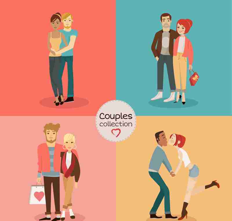 创意情侣设计设计图卡通设计