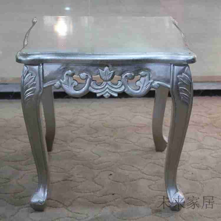 新古典创意家具实木雕花茶几酒店家具方几角几后现代