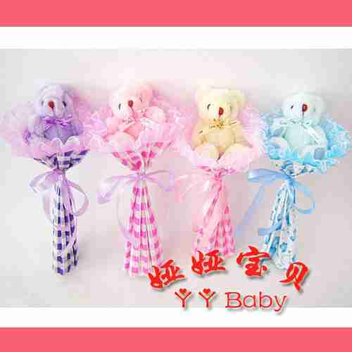 熊花束公仔生日礼品创意