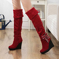 小清新|防水防滑|这个鞋子不错蝴蝶长筒靴子