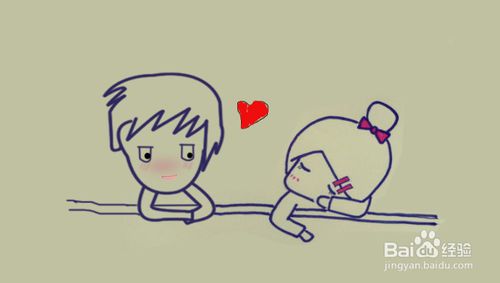 简易情侣图片手绘