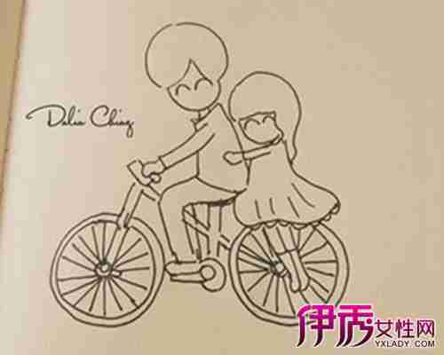 手绘情侣简笔画组图