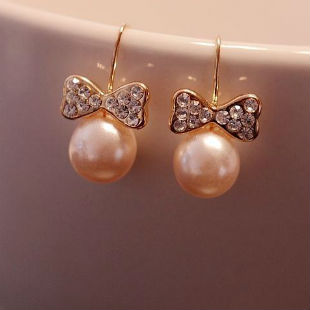 绝望主妇系列经典山茶花monet原单珍珠耳环