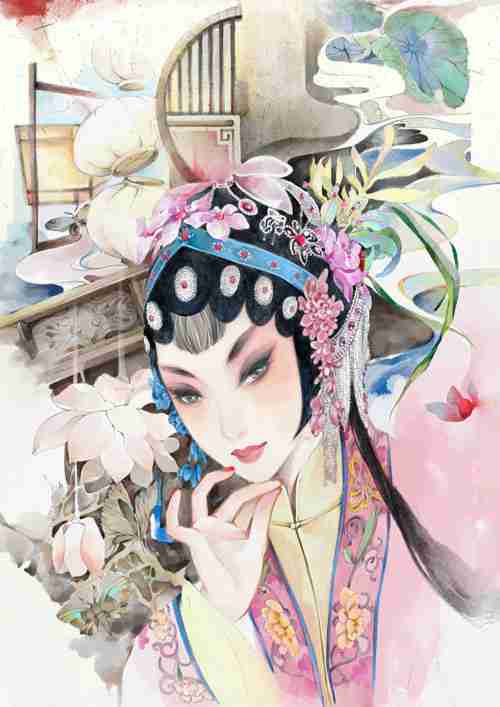 唯美古风手绘头像