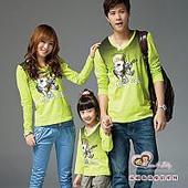 t恤卡通亲子装巴黎恋人