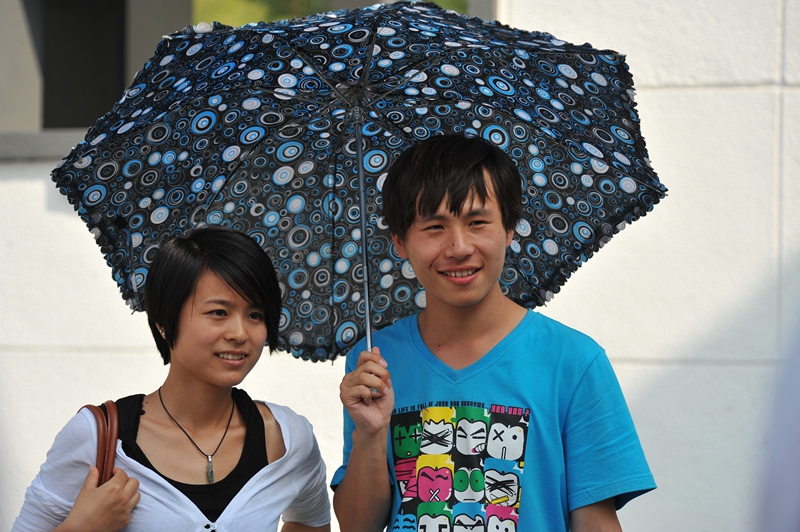 大学生情侣黑龙江摄影站