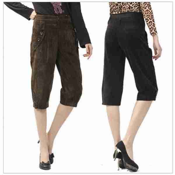 阔腿裤中腰大码