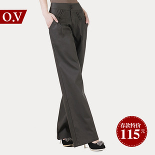 胖mm有加大码女裤绣花高腰牛仔裤