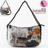 美女图案金属链迷你