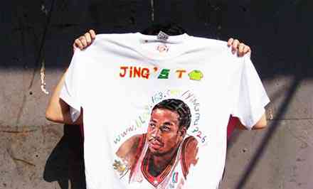 福州大学生手绘t恤情侣衫热卖组图