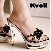 蝴蝶高跟凉拖靓女