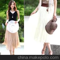 波西米亚拼接半身裙靓女