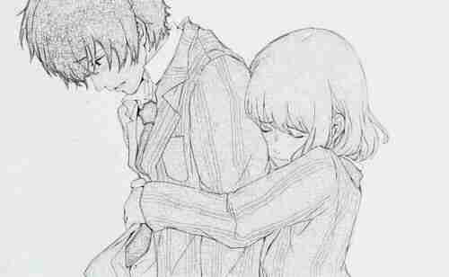 〈求图〉黑白的动漫情侣图