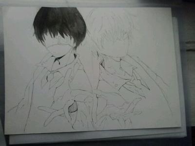 黑白金木情侣头像