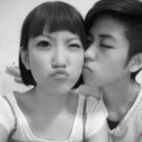 黑白情侣头像漫画