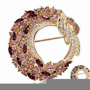 花环造型金属小胸针圣诞节胸针