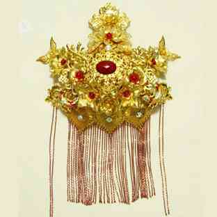 千色新娘粉色花环+手环