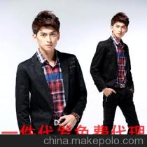 休闲西服西装男